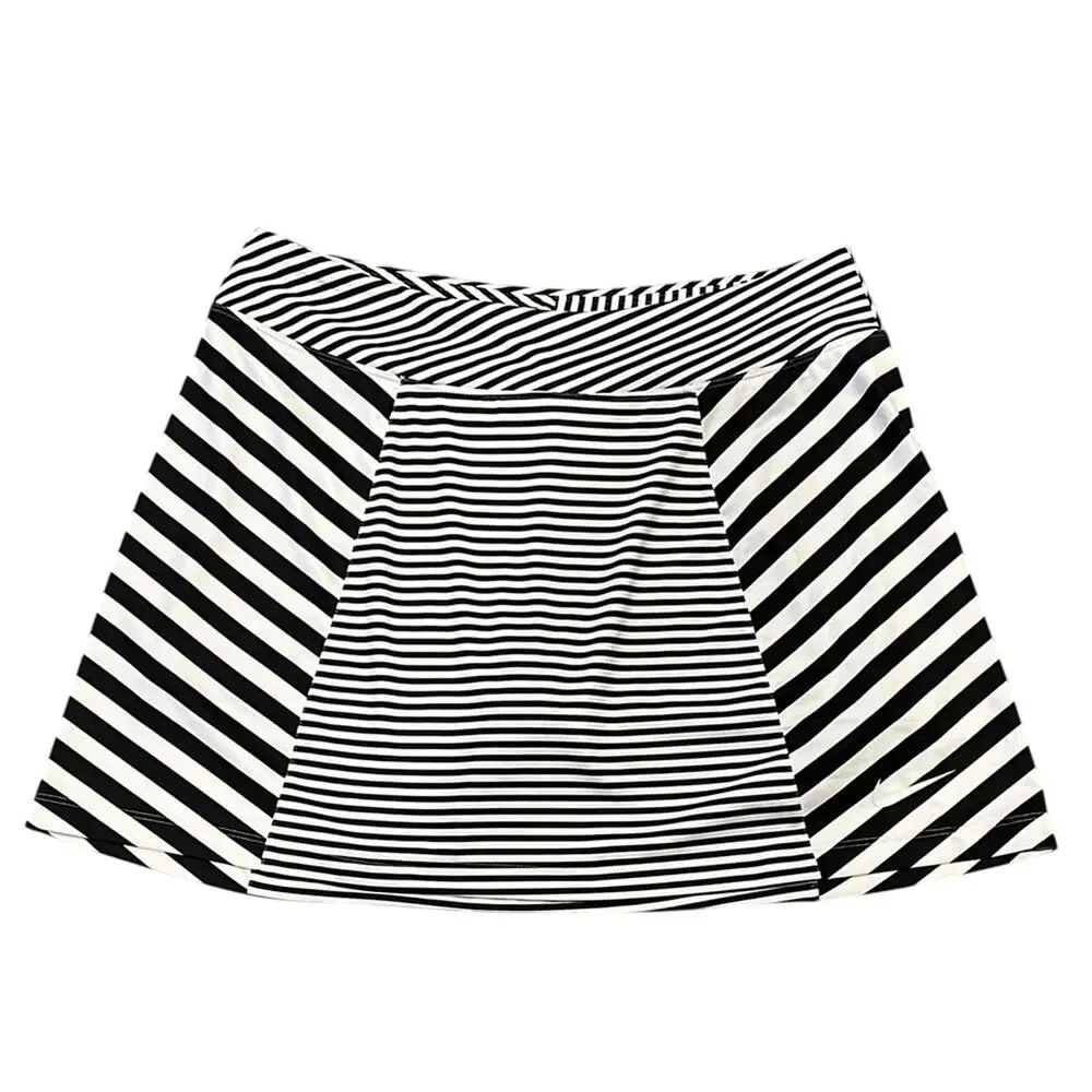 Nike Golf Precision 2.0  Black & White Stripe Skort Size M